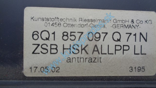 kastlík na vw volkswagen polo, 6Q1857094Q